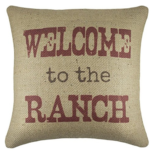 Funda De Almohada Decorativa Texto  Welcome To The Ranc...