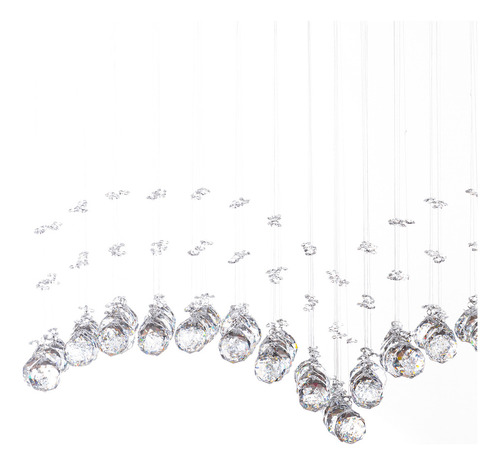 Candil Colgante de Cristal Cortado Gamalux Williams Krystal Gaviota de 6 Luces GU10 Cromado