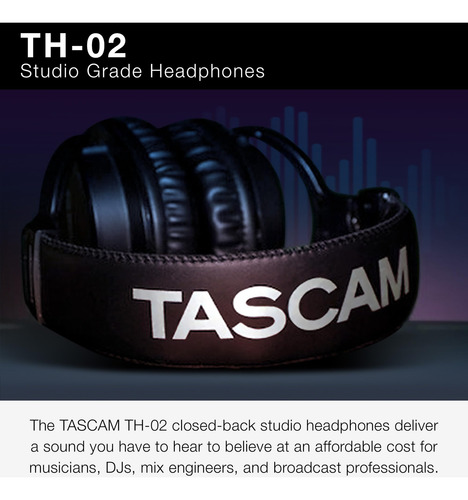 Auriculares Tascam Th-02 Professional Studio Monitor Con Cab