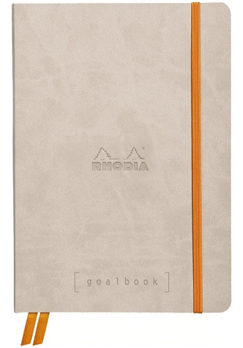 Bloco Sketch Bullet Journal Goalbook Rhodia Couro Beige A5