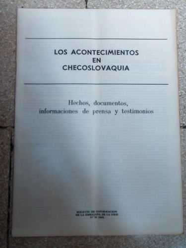 Revista Urss Boletin Acontecimientos En Checoslovaquia 1968