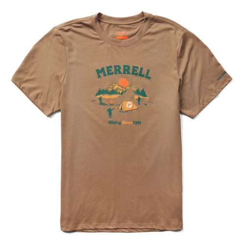 Remera Merrell Arched Camp Tee (176) Sepia Tint Para Hombre