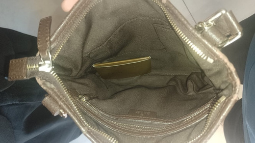 Bolso Gucci Marrón Claro Letras Oro Marrón (Usado)