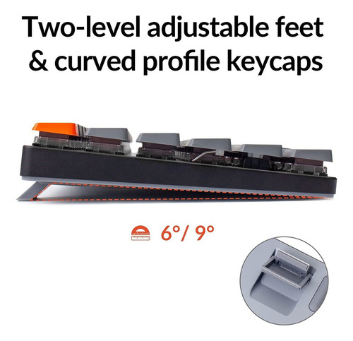 Teclado Keychron K3 V2, Mecánico, 84 Teclas, Inálambrico.og1