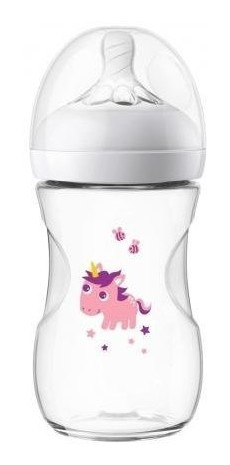 Imagem 1 de 2 de Mamadeira Pétala Avent 1m+ 260ml Unicórnio