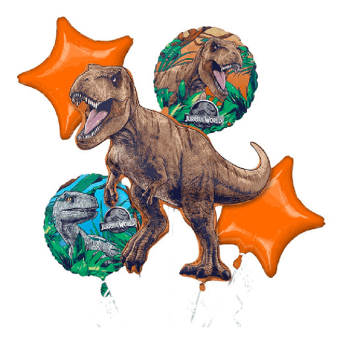 Paquete Globos Dinosaurio Jurassic  Cumpleaños Calidad 