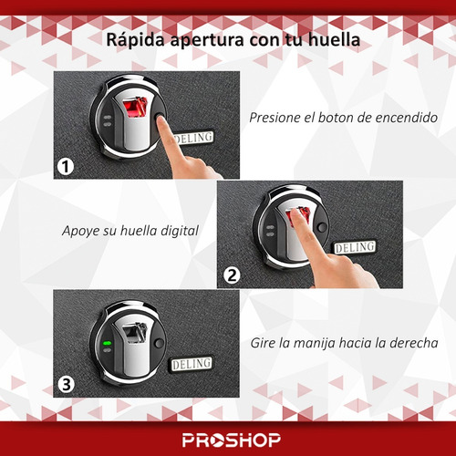 Caja Fuerte De Seguridad Biometrica Huella Dactilar Llave