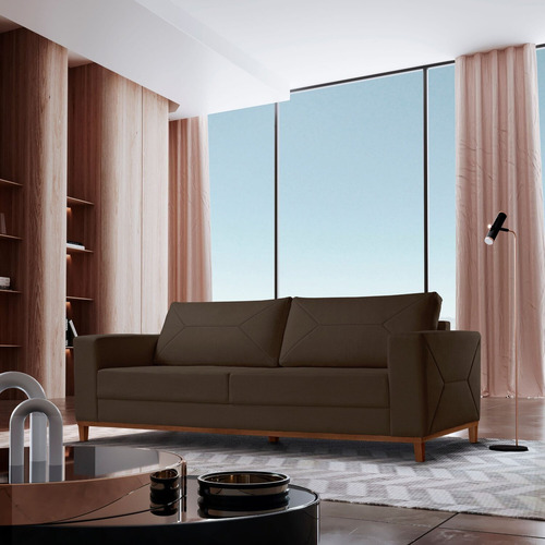 Sofá 3 Lugares Roma Veludo 1,80m