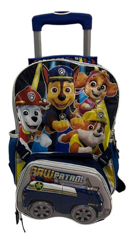 Paw Patrol   Mochila Mod 0017  Llantas Gel Y Lonchera 