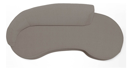 Sofá Living 280cm Braço Esquerdo Mozart Bouclê Bege Escuro Cor Creme