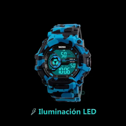 Reloj Hombre Skmei 1233 Militar Camuflado Sumergible Gtia