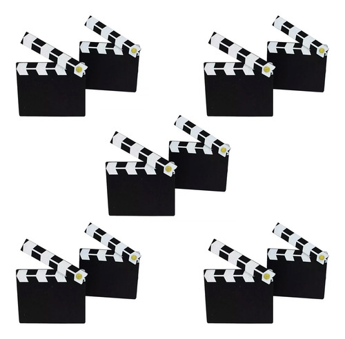 Set X 10 Mini Pizarra Claqueta Cine Pelicula Director