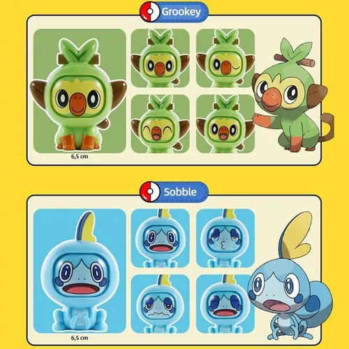 Kit Pokémon Pokebola com Personagens 4 Faces