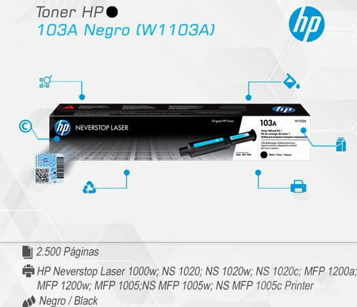 Toner Original Hp 103a Neverstop 1000w 1200w 1200nw