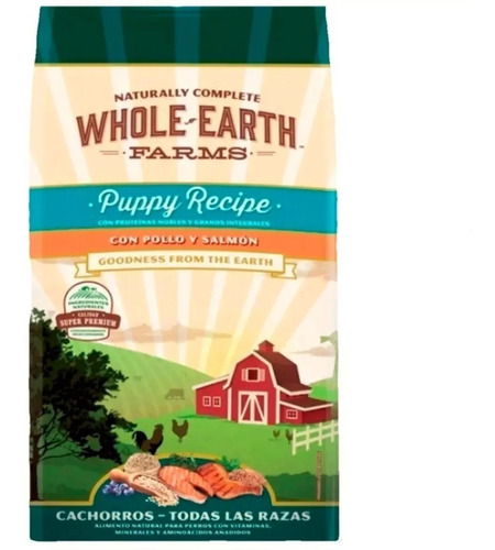 Whole Earth Farms Perro Cachorro Pollo Y Salmon X 7.5 Kg