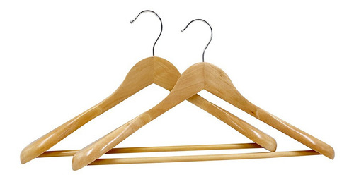 Kit 3 Cabides De Ternos E Casaco De Madeira Resistência Alta
