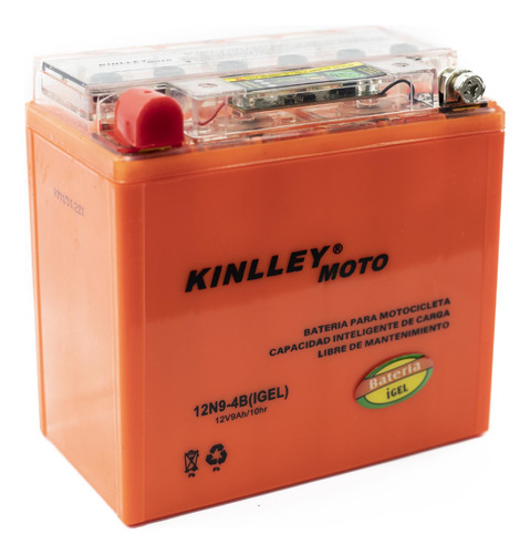 Bateria Para Moto De Gel 12n9-4b 12v 9ah Kinlley