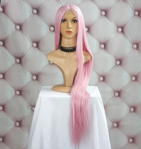 Peruca Lace Front Austrália Rosa Bebê 95cm - Wig Up!