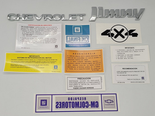 Chevrolet Jimny Emblemas Y Calcomanias 