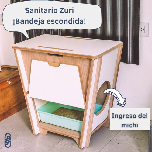 Imagen 2 de 10 de Combo Sanitario+ Bandeja + Rascador Alfombra Para Gatos