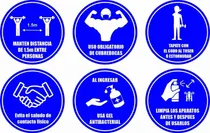 Comprar Paquete Señalamientos Para Gimnasios Sana Distancia 6pzs