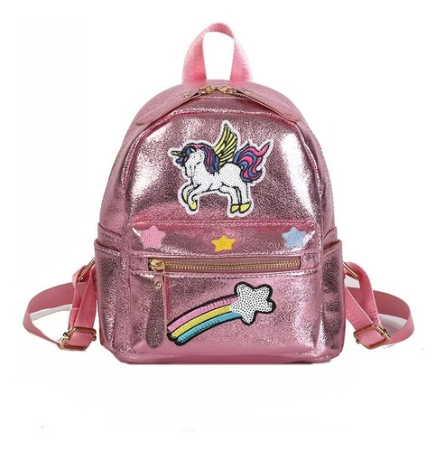 Mochila Infantil Escolar Preescolar Unicornio Con Brillo!