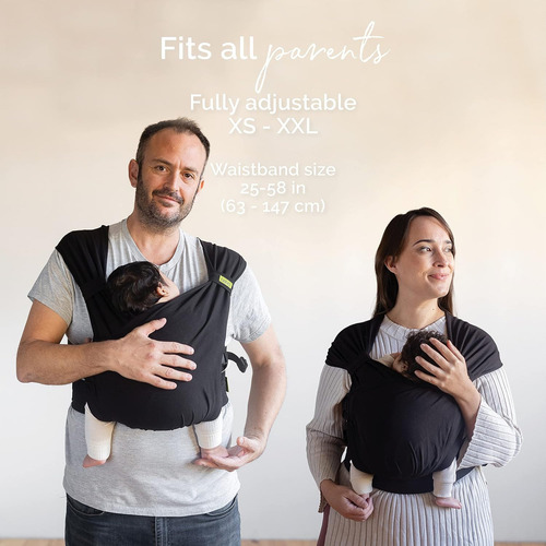 Boba Bliss - Portabebés Híbrido 2 En 1 Para Recién Nacidos A Niños Pequeños, Envoltura Preenvuelta Suave Y Ergonómica