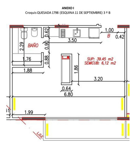 Departamento Apto Profesional En Nuñez 2 Ambientes Edificio Báltica