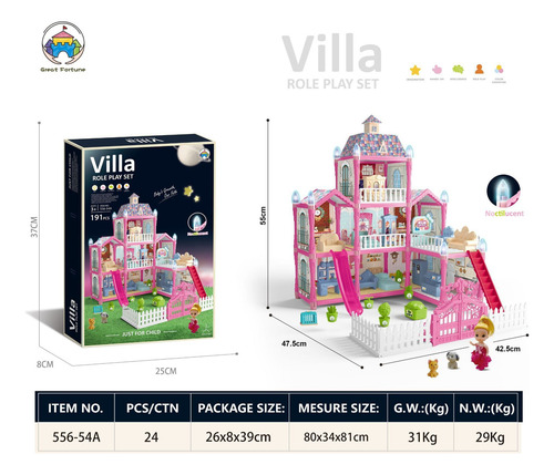 Castillo Princesa - Casa Muñecas, Juguete Didáctico