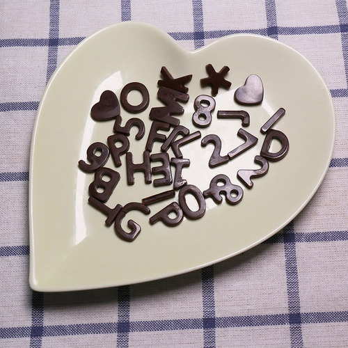 Agenda De Silicona Con Letras Y Números Para Chocolate, 2 Un