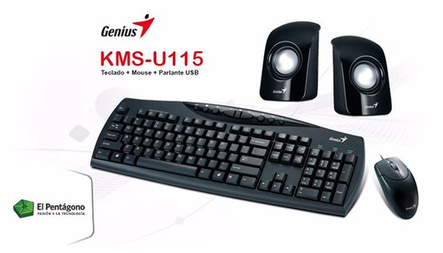 Kit Multimedia Genius Teclado Mouse Parlantes Kms U115