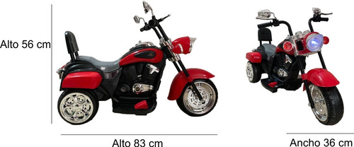 Moto Chopper Eléctrica Recargable Para Niños 6v Machuka 144 Color Azul