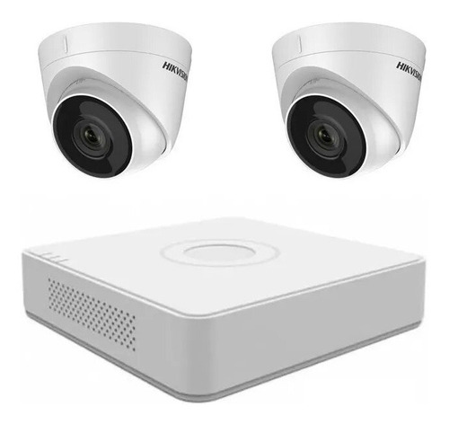 Camara Seguridad Kit Ip Poe Hikvision Nvr 4 + 2 Domo 2mpx