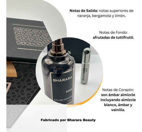 Perfume Hombre Bharara King Edp 100ml + Atomizador Portatil