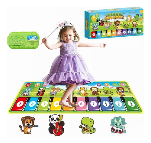 Tapete Musical Piano Alfombra De Juegos Y Baile Para Niños