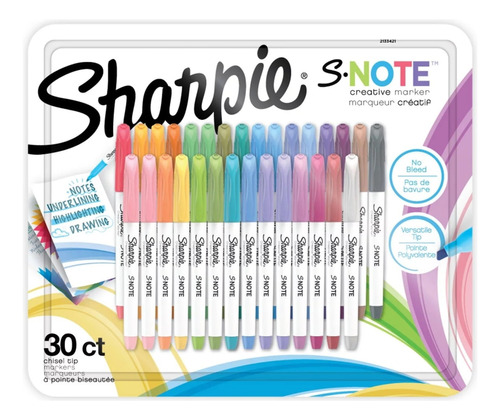 Sharpie S-note Marcadores Creativos. 30 Pcs Colores Surtidos