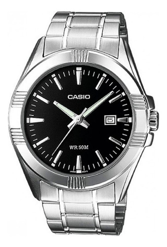 Reloj Análogo Casio Mtp-1308d-1avdf Resistente Al Agua Color de la correa Plateado