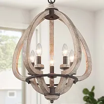 Comprar Candelabro Log Barn Farmhouse Para Comedor, Iluminación De V