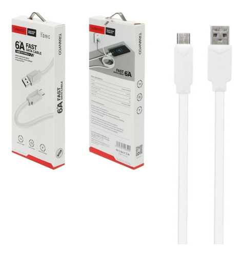 Cable De Celular Usb Tipo C Ultra Rapido 6a T-s19c 1.00m