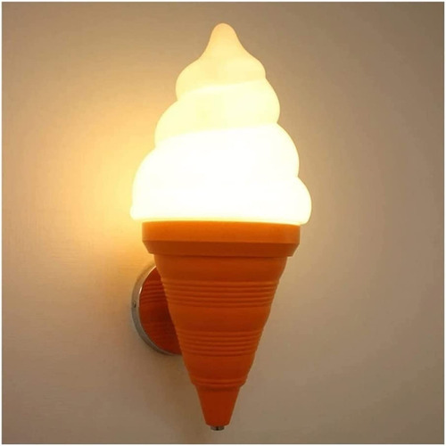 Lampara Pared Led Creativa Forma Helado Dibujo Animado Niño