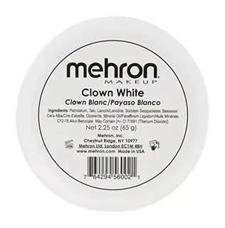 Mehron Makeup - Pintura De Cara Blanca De Payaso, 2.25 Oz