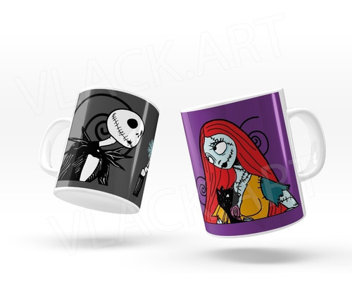 Tazas Duo Pareja Jack Skelington Y Sally