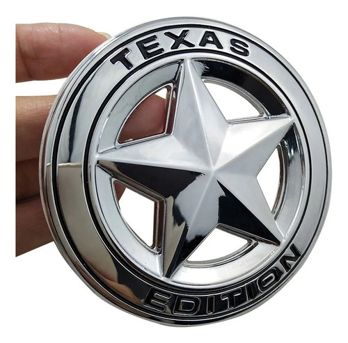 Emblema Texas Edition Chevrolet Silverdado Pickup Cromado