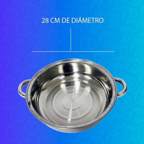 Imagen 3 de 8 de Olla Vaporiera Colapasta 3 En 1 Acero Inoxidable 28 Cm C/tap