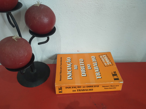Livro: Iniciação Ao Direito Do Trabalho - Amauri M N - 2003 (Usado)