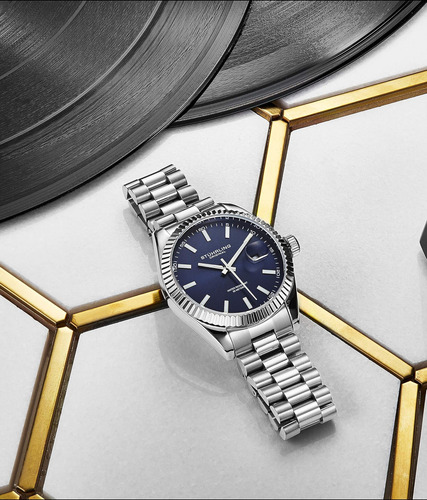 Reloj Pulsera Stuhrling Original De Acero Inoxidable