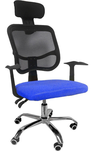 Silla Oficina Sillon Ejecutivo Reclinable Ergonomico Ajusta Color Azul