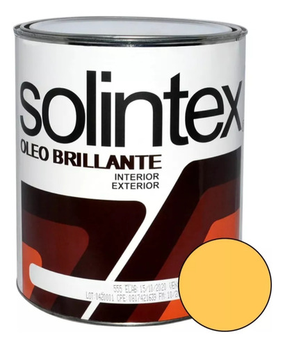 Pintura Óleo Brillante Amarillo Moderno Cod-516 Solintex 