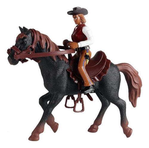 Estatuilla De Caballo Playset Estatuilla De Jinete Para