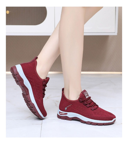 Zapatos De Tenis De Moda Casual Para Mujeres Cómodos Y Transpirables Zapatillas Antideslizantes